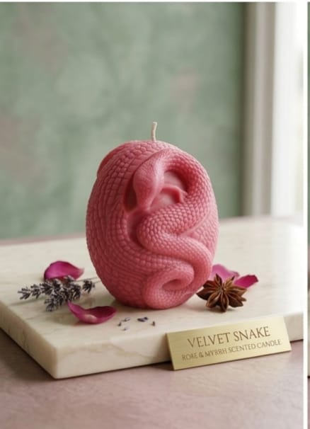 VELVET SNAKE ROSE & MYPRH SCENTED CANDLE